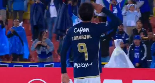 Carvajal debutó con gol en Libertadores y rompió en llanto; hizo particular celebración