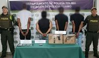 Cuatro ladrones capturados por robar un camión en carreteras del Tolima 