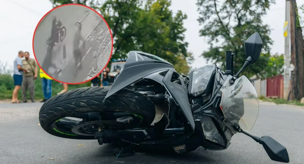 Camión de la basura atropelló a motociclista embarazada en Bogotá y se escapó