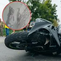 Camión de la basura atropelló a motociclista embarazada en Bogotá y se escapó