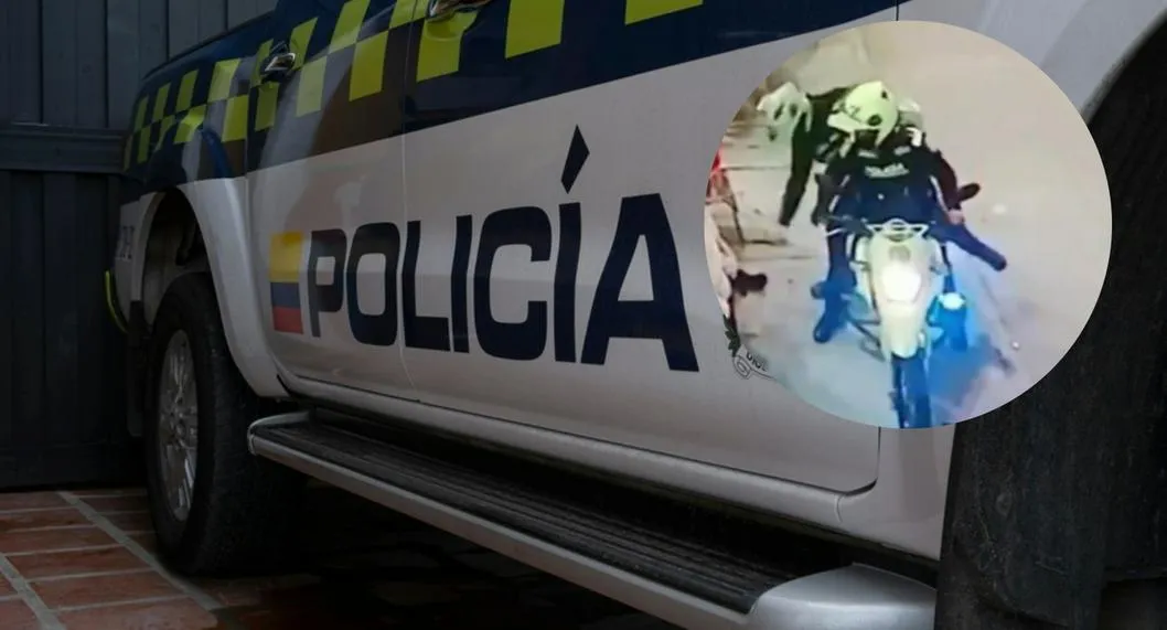 Brutal ataque de un policía a un perro en Bogotá. 