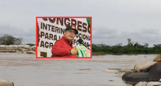 Habitantes de La Mojana le piden al presidente Gustavo Petro que los atienda y que les presté atención ante las inundaciones en la zona. 