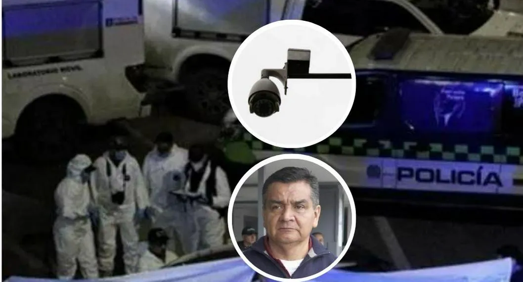 Fotos de Elmer Fernández, escena del crimen y cámara, en nota de que asesinato del director de la cárcel La Modelo, expuesto por cámaras de seguridad