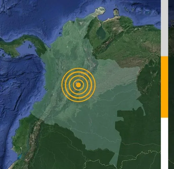 Grafica de temblor en Colombia. 