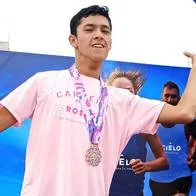 Atleta colombiano Andrés Camilo Gallo, que está cerca de récord mundial y busca apoyo.