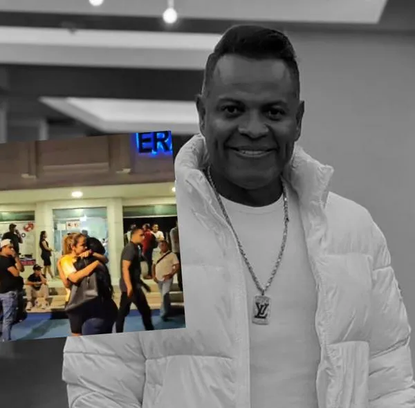 Así están las afueras de la clínica Erasmo de Valledupuar después de que confirmaran muerte de Ómar Geles. Hay llanto y música del cantante.