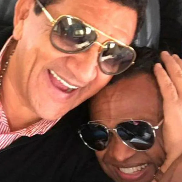'Poncho' Zuleta con ómar Geles, quien murió en Valledupar este 21 de mayo