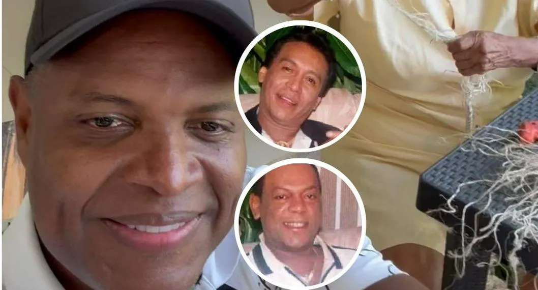 Fotos de Ómar Geles y de Joe Arroyo y Diomedes Díaz, en nota de cómo muerte de Géles coincide con las de los otros dos artistas.