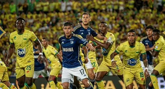 Bucaramanga y Millonarios no pasaron de un pálido empate sin goles hoy, 22 de mayo, y cedieron terreno en los cuadrangulares de la Liga BetPlay.