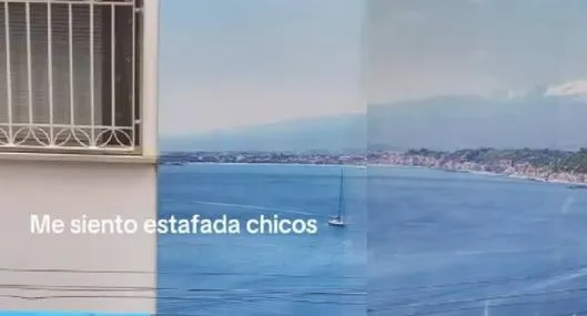 Mujer alquiló habitación con vista al mar en Italia y era una pared pintada