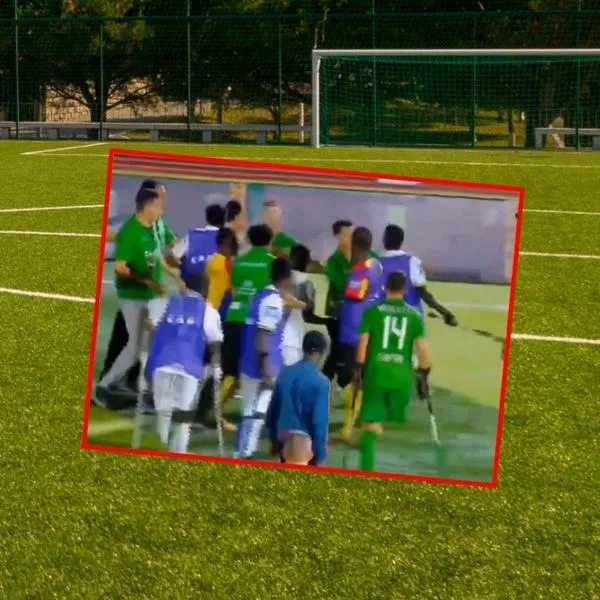 Campeonato de fútbol de amputados terminó en fuerte pelea; volaron las muletas