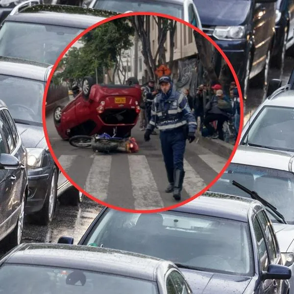 Movilidad en Bogotá hoy: trancón en avenida Caracas por accidente y volcamiento