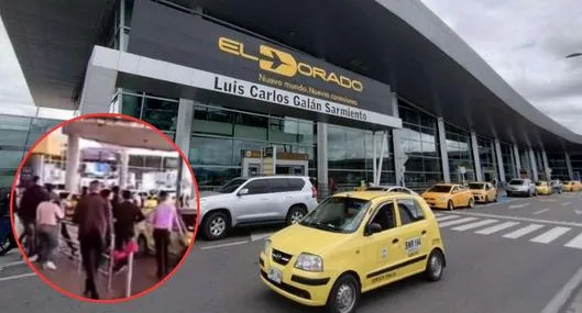 Video de pelea entre taxistas y conductores en aeropuerto El Dorado de Bogotá