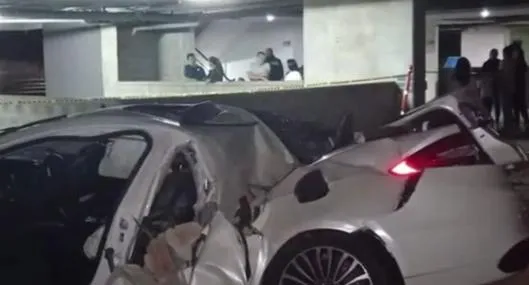 Desprendimiento de balcón de un piso 26 en Antioquia hirió a conductor de un carro