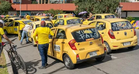 Paro de taxistas en Bogotá 