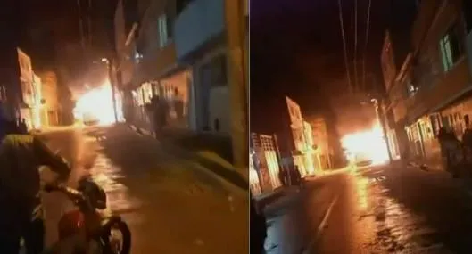 Bus se incendió en Soacha y humo causó afectaciones a seis viviendas