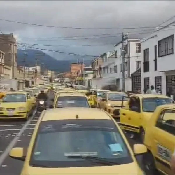 Imagen ilustrativa de una protesta de taxistas en Bogotá, como la de este 29 de 