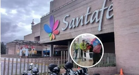 Fotos de Santafé y lugar de homicidio, en nota de videos de dónde asesinaron a mujer en el centro comercial Santafé; tienda y plaza