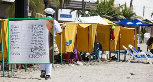 Unas copas plásticas a $100 mil y una langosta a $600 mil: turistas denuncian nuevo caso de cobro excesivo en Cartagena 
