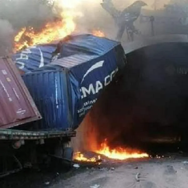 Entrada al túnel Azulejos de La Línea, después de grave accidente de camión el primero de junio de 2024.
