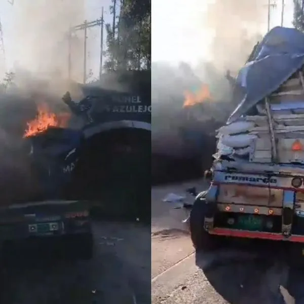 Accidente de dos tractomulas en La Línea