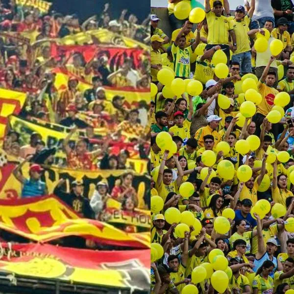 Hinchas del Pereira e hinchas del Bucaramanga, en nota sobre hermoso gesto entre ellos