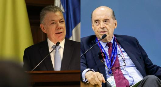 El expresidente Juan Manuel Santos y el excanciller Álvaro Leyva, enfrentados por posible constituyente.