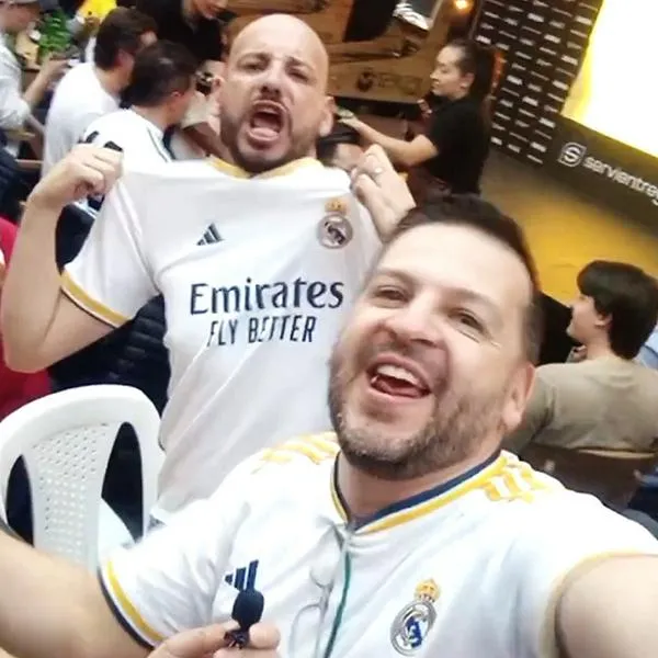 Colombianos que celebraron Champions del Real Madrid en Bogotá