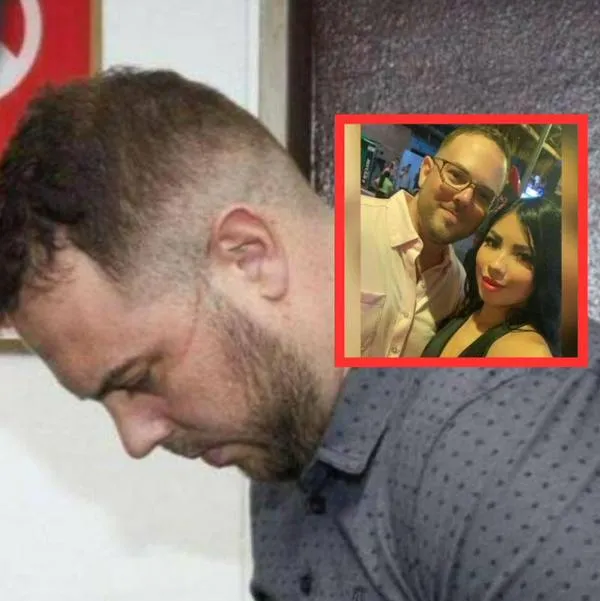Foto del beso que le dio John Poulos a Valentina Trespalacios antes de morir. Fue la clave para la condena de más de 42 años en su contra. 