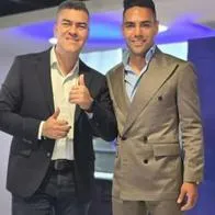 Eduardo Luis quedó sorprendido con Lorelei Tarón, esposa de Falcao García, y la halagó