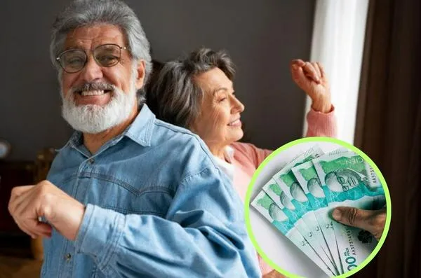 Adultos mayores felices y dinero. En relación a entrega de subsidios.