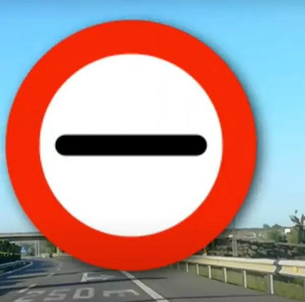 ¿Qué significa la señal de tránsito con una línea horizontal? 