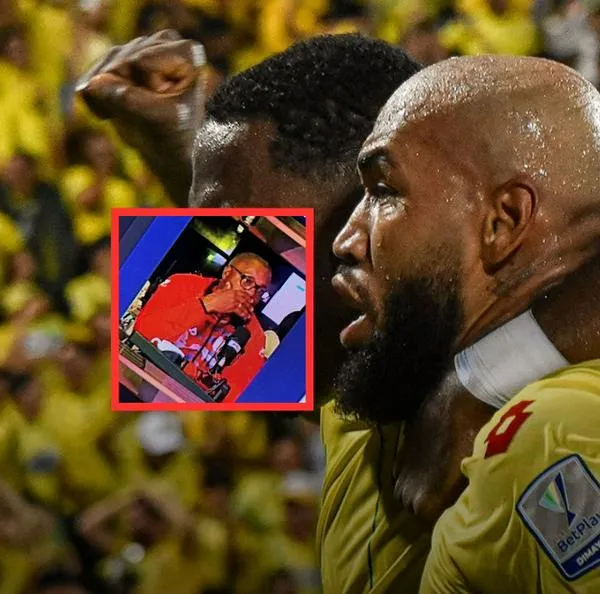 Léider Preciado, aburrido con gol de Santa Fe ante Bucaramanga. Lo dejaron sin poder hacer el pase del 'Calimenio'. 