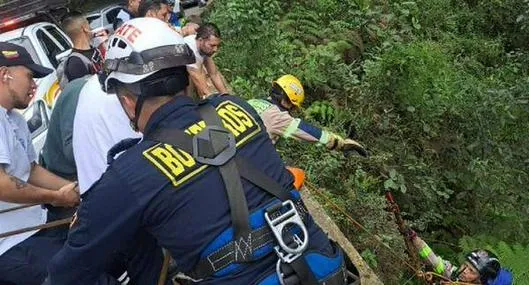 Accidente en Salto del Tequendama: murió conductor de moto y mujer se salvó