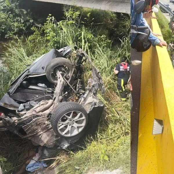 Accidente de tránsito dejó 2 muertos y carro terminó partido por la mitad