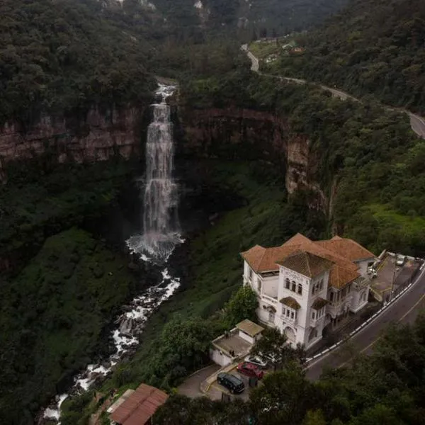 Foto del Salto de Tequendama, en nota de cuál es la altura de ese sitio, de donde cayó moto y murió un hombre