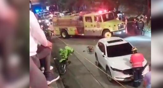 Accidente de tránsito con Mazda CX5 en Medellín dejó a habitante de calle muerto