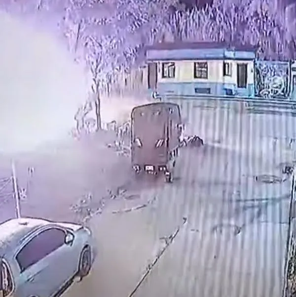Revelan video del momento exacto de explosión de camión de gas en Pereira que deja 2 muertos