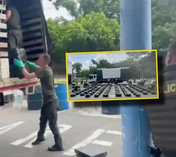 Policía incautó cargamento de estupefaciente que iba oculto bajo costales en un camión en el Valle del Cauca