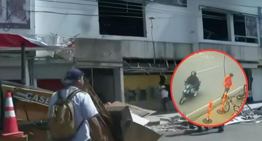 Video de explosión en Jamundí: muestran momento cuando dejan moto