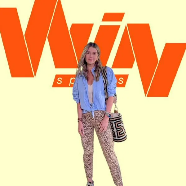 Logo de Win Sports y Andrea Guerrero, en nota sobre reto que ella tiene como presidenta del canal