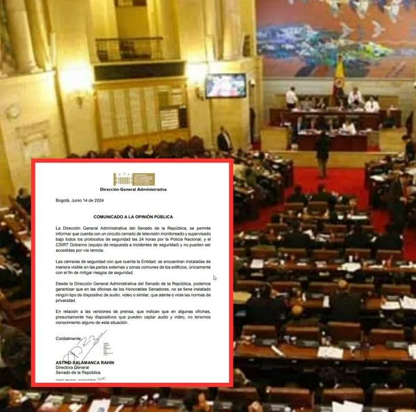 Senado de Colombia responde a denuncia de congresistas por violar su privacidad