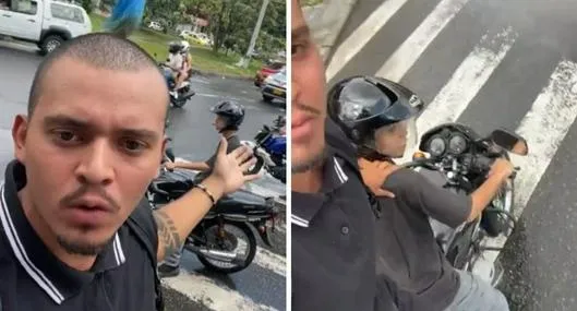 Hombre pasa por encima de motociclistas por parar en la cebra