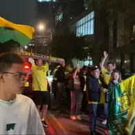 Banderazo de hinchas del Bucaramanga antes de la final contra Santa Fe: videos