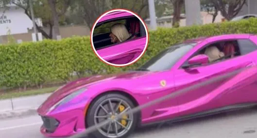 Karol G podría quedar vetada de Ferrari por personalizar de rosado el suyo 