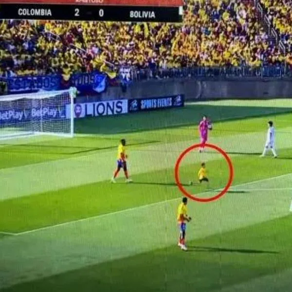 Un niño se metió al juego de la Selección Colombia contra Bolivia; fue retirado 