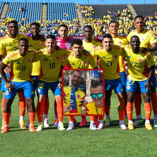 Apoyo de los hinchas e Rumania a la Selección Colombia.