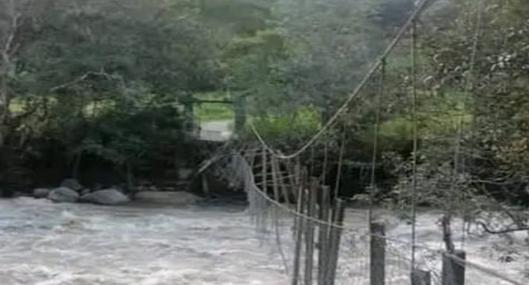 Tragedia en el sur del Tolima: colapsó puente de madera y dejó varios heridos y un muerto