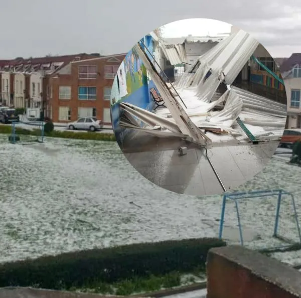 Fuerte granizada en Funza.