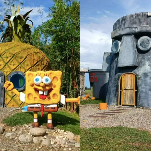 Casa temática de Bob Esponja y Calamardo: desde 50.000 pesos la pasadía